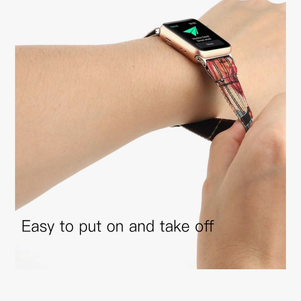 Adjustable Elastic Watch Band Compatible with Apple Watch 38mm 40mm 41mm - Picture 2 of 6